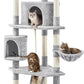 79" Multi-Level Cat Tree Tower, 5 Levels, Condo & Perches
