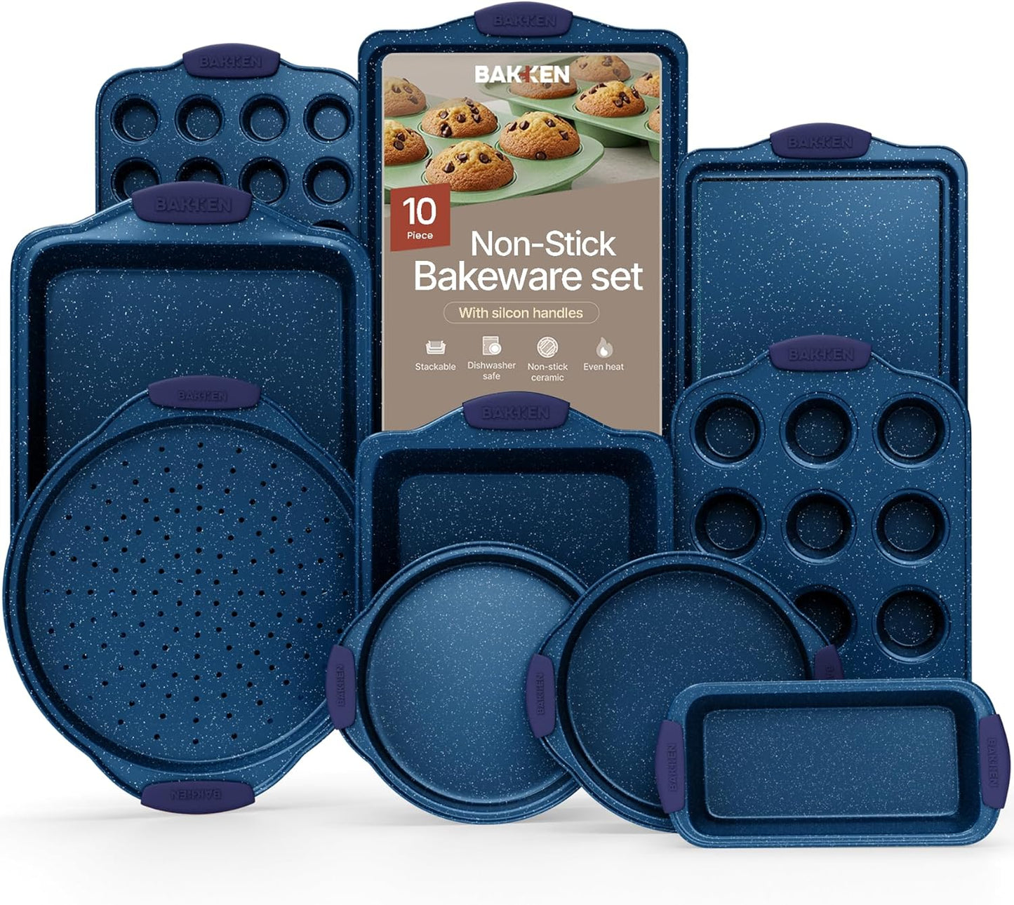 10-Piece Non-Stick Bakeware Set - Carbon Steel