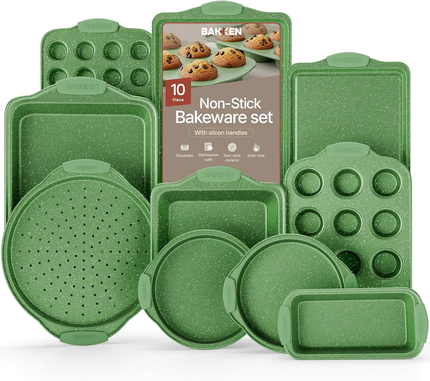 10-Piece Non-Stick Bakeware Set - Carbon Steel